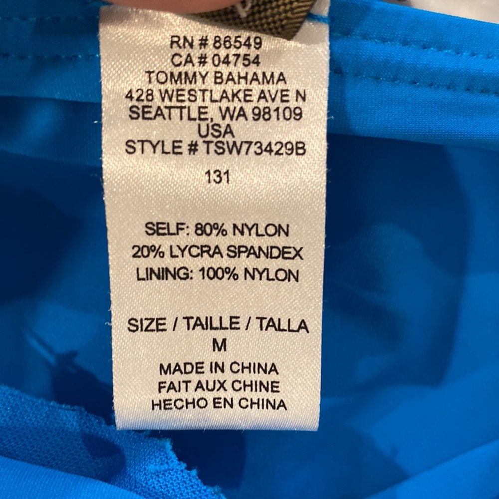 Tommy Bahama Tankini Bathing suit. Blue Size Medium - Picture 3 of 7